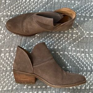 Suede booties size 7.5 M